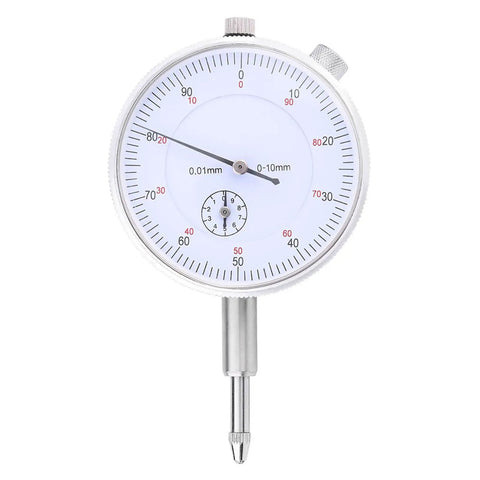 High Sensitivity Dial Indicator Gauge 0 to 10mm Range 0.01mm Accuracy, All Metal Construction, Precision Measuring Tool for Machinists