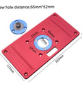 Premium Aluminum Router Table Insert Plate For Woodworking Benches Fits Rt0700c Router Trimmer Includes Heavy Duty Drill Chuck Built Like A Boss Zero Drama Pro Shop Kit with measurement details.