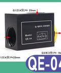 Grab This Awesome Pneumatic Quick Exhaust Valve For Your Cylinder Setup. Perfect For Solenoid Valve Needs And Machine Maintenance Work. Get The Jk-Qe-02 Today For Serious Industrial Performance And Super Fast Response Times On Any Job Site Right Now! QE-04 valve with threaded fittings for quick exhaust in pneumatic systems.