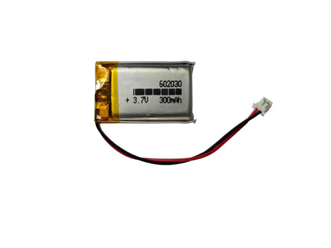 Rechargeable 3.7V 300mAh Lithium Polymer Battery With JST PH2.0mm Connector, compact design suitable for various devices.