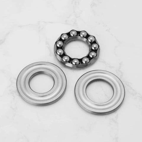 51203 thrust ball bearing with two washers, 17mm bore, 35mm OD, 12mm thick.