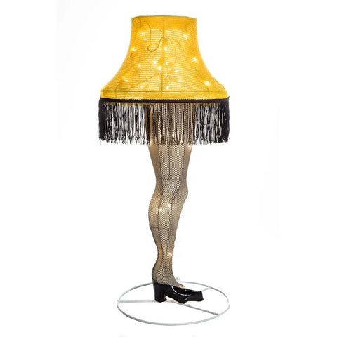 Iconic Leg Lamp Lawn Decor In 3D Tinsel With LED Lights, 28-Inch Lighted Yard Ornament From A Christmas Story, 35 Total Lights