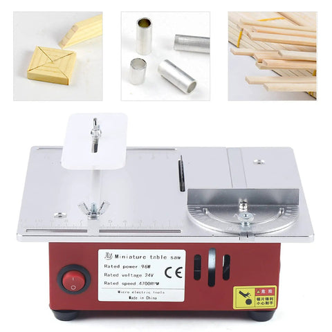Slick Mini Table Saw Fueled By A Rugged Dual Motor For Quick Wood And Pcb Cuts Top Tier DIY workbench with precision cutting features.
