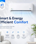 Top Tier 30000 BTU Smart Mini Split AC And Heat Pump With Wifi And Voice Control delivering energy efficient comfort in a modern home.
