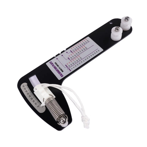 Analog Tension Gauge For Sailboat Rigging And Wire Rope, Fits 2.5, 3 And 4 Mm Cables, High Precision Dial Readout In Kilograms, Real Time Tension, Five Percent Accuracy, Perfect For Tuning Rigging And Boosting Sail Performance, black metal frame with spring and cable