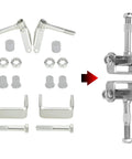 Go Kart Steering Spindle Bracket Set With Five Eighths Inch Axle, 3.75 Inch Long, Beefed Up Spindle Kit components display