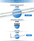 Guide Rail Connector Set Replacement For Track Saw Guide Rails Quick Secure No Fuss Link With Two Connectors Screws And Hex Key Included
