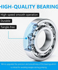 High-quality bearing detail for Weighted Jump Rope Half Pound 5mm Steel Rope With Ball Bearing Handles Gym Ready Adjustable 8 To 10 Feet Length