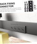 Durable Track Bracket Connector for Barn Door Track No Fuss Easy Install Flat Mending Repair Plate Carbon Steel Joint Plate
