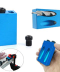 Pocket Hole Jig Kit 14 Piece Set With 15 Degree Dowel Drill, 6/8/10mm Drive Adapters, Pro Grade Woodworking Joinery Guide shown