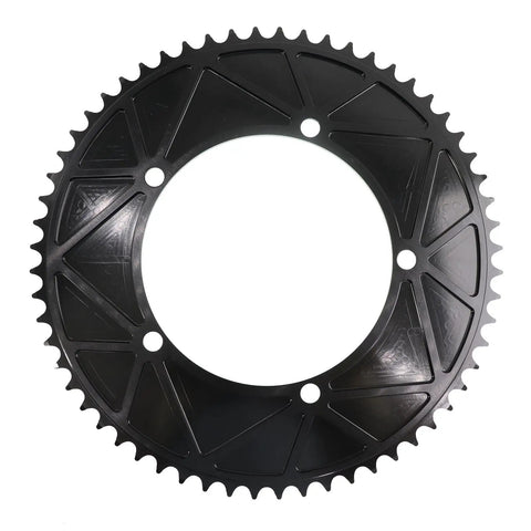 Beefy Track Bike Chainring For Fixie 144BCD 1X 60 Tooth Black Aluminum 7075 T651 CNC Machined Heavy Duty Lightweight For Single Speed Track Bikes Built For Durability And Speed