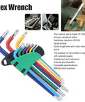 Get Your Grimey Hex Wrench Set Made With Pro CRV Steel That Won't Warp, Rust Or Round Off During Tough Auto And Bike Repairs. This Heavy Duty 9-Piece Metric Key Kit Is Built For Serious Torque And Lasts Way Longer Than Cheaper Sets Out There Today. 9-piece metric hex wrench set with color-coded CRV steel keys in holder