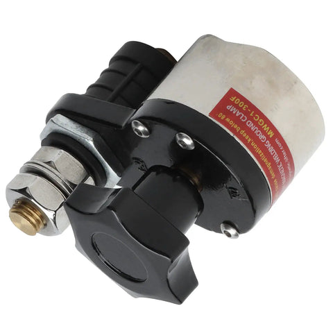 Top Tier Magnetic Welding Ground Clamp With Heavy Duty Double Layer Insulation and Secure On Off Switch for stable conduction in welding projects, detailed view.