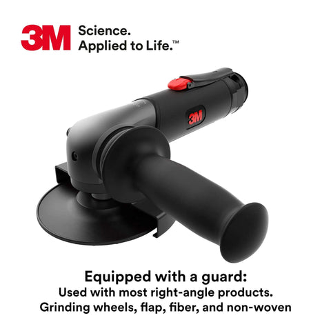 Heavy Hitter Pneumatic Angle Grinder 1.5 HP Air Powered Tool with adjustable guard for precision grinding.