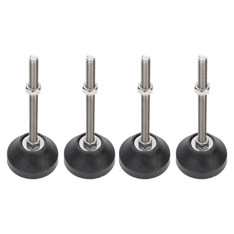Heavy Duty M8 Adjustable Leveling Feet With Non Slip Rubber Base for Furniture, Tables, Chairs, Shelves - Set of 4 units