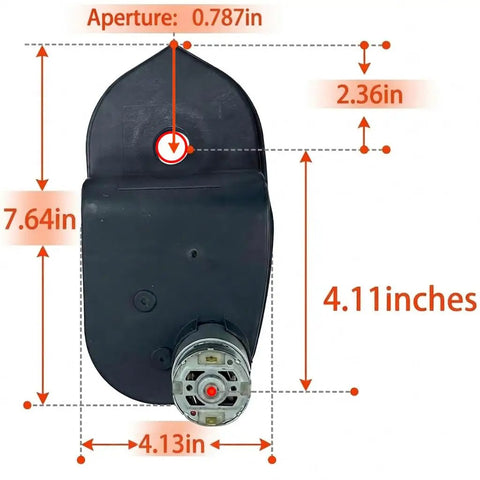 24V RS555 High Torque 40000RPM Motor Gearbox Upgrade For Ride On Toys dimensions diagram