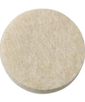Close-up of Heavy Duty Self Stick 1 Inch Round Felt Furniture Pad in beige finish, protects hardwood floors from scratches and scuffs.