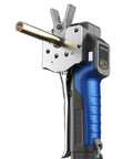 Beachtiful Electric Flaring Tool Kit For 1/4-3/4 Inch Copper HVAC Pipes showing 45° eccentric flare detail and gauge clamps.