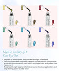 Mystic Galaxy 9D Cat Eye Gel Nail Polish Set With Jelly Cat Eye Effect and Magnetic Light Play, 0.27 Fl Oz, Pack Of 6 bottles