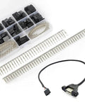 Dupont Connector Kit 2.54mm Pitch Single Row Male Headers With Crimp Pins for 3D printer and FPV jumper wires, 620-piece set.