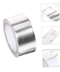 Leak Stop Tape For Water And Roof Leaks High Temperature Resistant Sealant Tape, silver 2-inch wide roll with close-up details