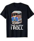 Fresh Streetwear Tshirt With A Dope Tuk Tuk And Rickshaw Print For Auto Drivers And Wanderlust Chasers Who Love Asian Adventures And Scooter Vibes In Bangkok Unisex Classic Fit Tee featuring a Tuk Tuk graphic.