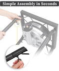 Person assembling Beast 200000 BTU Propane Burner Outdoor Stove With High Pressure Output frame, showcasing simple assembly.