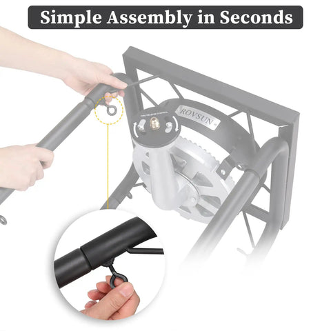 Person assembling Beast 200000 BTU Propane Burner Outdoor Stove With High Pressure Output frame, showcasing simple assembly.