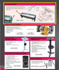 Catalog page showing Beefy 48 Inch Sheet Metal Pan And Box Brake For 16 Gauge Steel And 11 Gauge Aluminum with machine illustrations