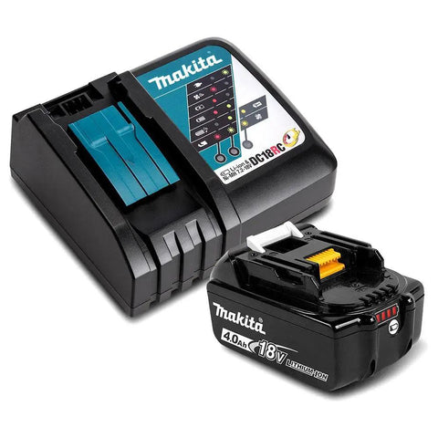 18V LXT Lithium Ion Battery And Charger Starter Pack All In One with LED Level Indicator and Fast Charge shown side by side