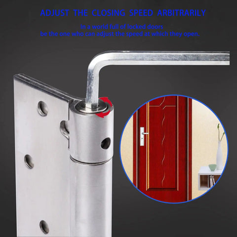 3 Inch Automatic Self Closing Door Hinges, Heavy Duty Stainless Steel Mortise Spring Hinges for Interior and Exterior Doors