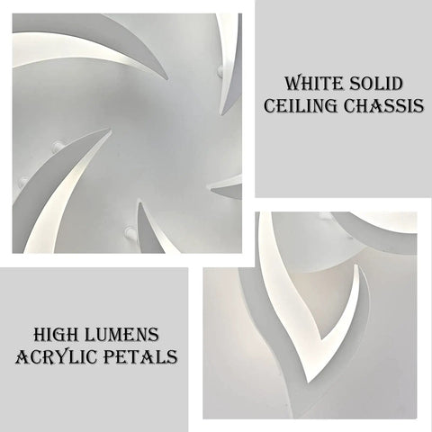 Modern Five Head Dimmable LED Ceiling Light With Remote Control Three Color Temperatures And Timer Easy Install For Bedroom Living Room Kitchen Stylish Minimal Boss Vibe Lighting