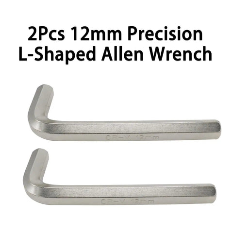 2pcs 12mm precision L-shaped Allen wrenches with visible CR-V marking