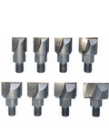 Heavy Duty 10mm Shank Screw Thread CNC Bottom Cleaning Router Bit For Precision Wood Carving And Flat End Mill Slotting To Clean Up Floors Like A Boss, set of eight bits.