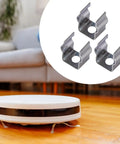 Kickin Ass Heavy Duty Replacement Side Brush Mount Clips For Shark IQ Vacuum Rock Solid Metal Hardware set of three clips shown with vacuum.