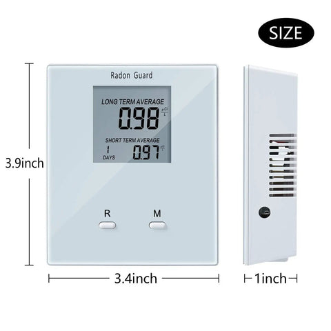 Portable Home Radon Detector With Long And Short Term Monitoring, Battery Powered, No Fuss Setup, Easy Readouts And Real Time Readings