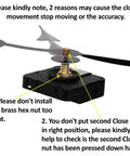 High Torque Clock Movement Kit For Big Wall Clocks with brass nut installation tips