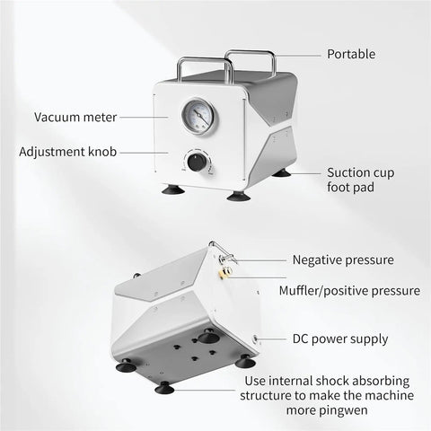 Lab Oil-Free Diaphragm Vacuum Suction Pump With Adjustable Negative Pressure For Rapid Filtration And Degassing. Premium PTFE-Coated Build Ensures High Vacuum Stability And Unwavering Suction To Guarantee Reproducible Results In Less Time Without Any