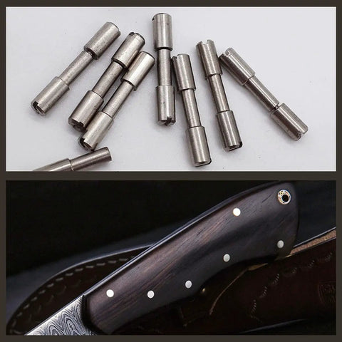 Stainless Steel Knife Handle Fastener Kit 10 Sets 23 mm Length 3 mm Shaft 4 mm Head EDC DIY Rivets And Screws Tactical Lock Fasteners