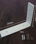 Hefty Hold Rock Solid L Shaped Wall Brackets For Corner Shelves 100 Kilogram Support Premium Steel Shelf Angles with screws.