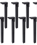 Top Shelf Folding Table Legs 13 8 Inch Rock Solid Metal Collapsible Furniture Stand With Self Locking Design in matte black