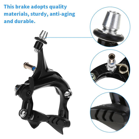 Deadly Smooth Road Bike V Brake Set Featuring Heavy Duty Mechanical Dual Pivot Calipers With Tough Aluminum Alloy Housing for grip tight control.