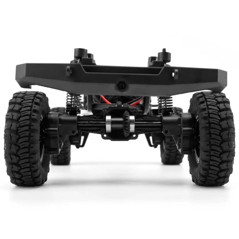 Front view of RC crawler with Beefed Up Steel Axle Gear Set For 1 24 RC Crawler Upgrade Pack Includes 12T20T Overdrive Gear and 12T24T Axle Gear
