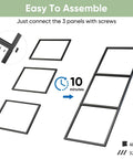 Assembly instruction for Two 36 Inch By 84 Inch Frosted Glass Barn Door Panels With Top Mounted Hardware And Soft Close Kit