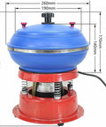Get That Butter Smooth Finish With This 3.5 Liter Benchtop Vibratory Tumbler Polisher powered by a 90 Watt motor, blue and red design.
