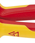 7 Piece 1000V Insulated High Leverage Pliers Cutters And Screwdriver Set For Electricians With Pro Grade Comfort Grip Two Color Handles And VDE Tested Insulation Ensuring Safe Work On Energized Circuits Up To 1000 Volts On The Job, focus on VDE tested insulation and two-color handles.