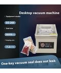 Durable Rock Solid Tabletop Vacuum Sealer Machine For Fresh Food Preservation With Game Changing Heat Wrapping, DZ-260 model with clear lid.