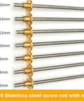 Trapezoidal Lead Screw T10 10mm Dia 2mm Lead for 3D Printers, 304 Stainless Steel, Beefed Up Stepper Motor Guide Rail Drive, Durable, Precise Motion, Choose From 100mm To 1000mm Lengths, T10 stainless steel screw rod with nut for 2mm lead
