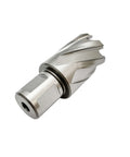 CORTOOL annular cutter with Weldon shank, metal finish, side view