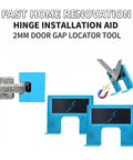 Hinge Jig And Latch Install Kit For Quick Door Install Precise Positioning With Built In Spirit Level DIY Friendly Door Jamb Guide For Hinges Cutting Woodworking Exterior Tool Pack Of 2 shown with hinge and measuring tool